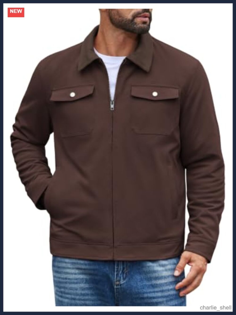 Men's Quilted Lined Work Jacket Cotton Twill Fall Winter Coat